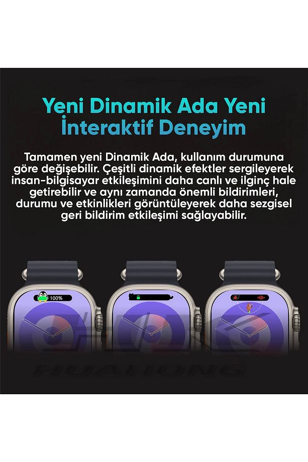HK 10 Ultra 49mm Akıllı Saat – Watch 9 Ultra 2 Serisi, Amoled Ekran Redmi Note13 Pro Plus Uyumlu - 4