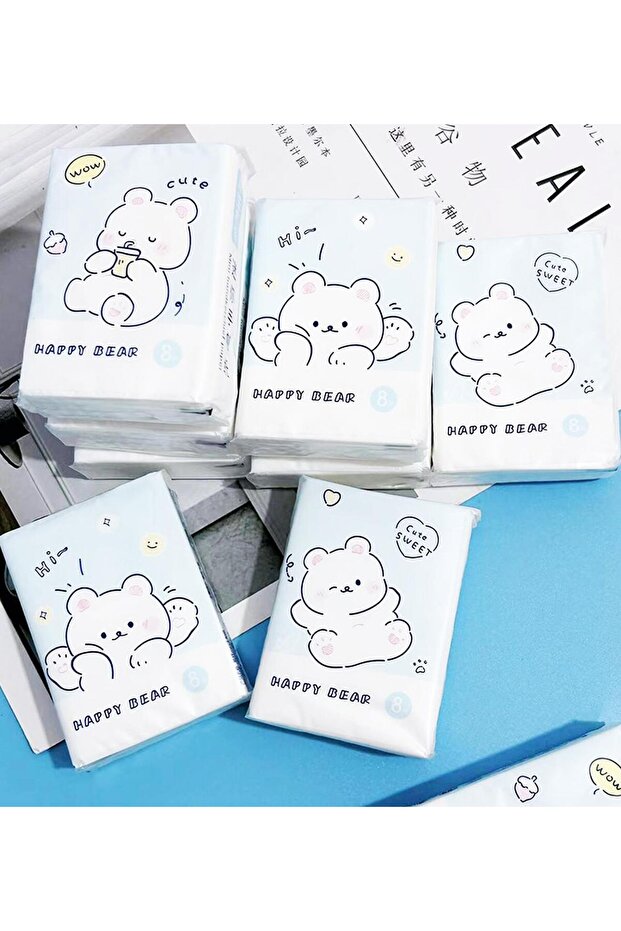 Figürlü Mini Cep Mendili 9'lu Set - 4