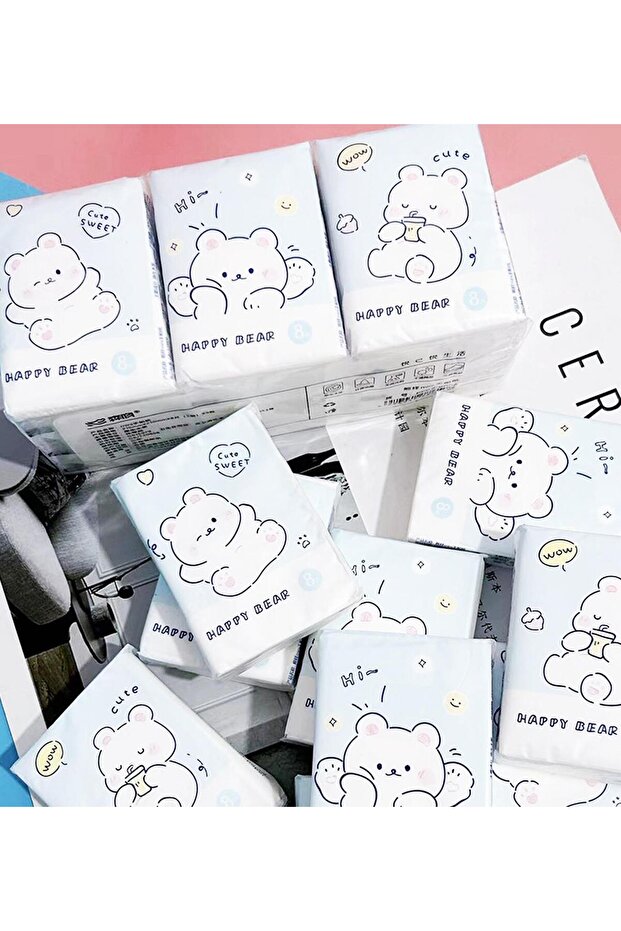 Figürlü Mini Cep Mendili 9'lu Set - 3