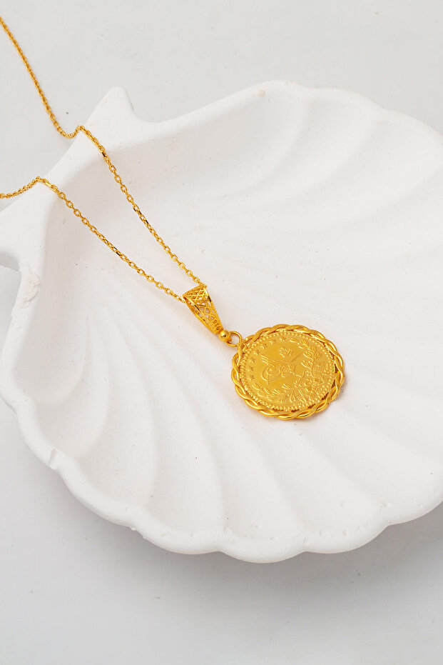 Yarım Reşatlı 22 Ayar Altın Kolye - 3