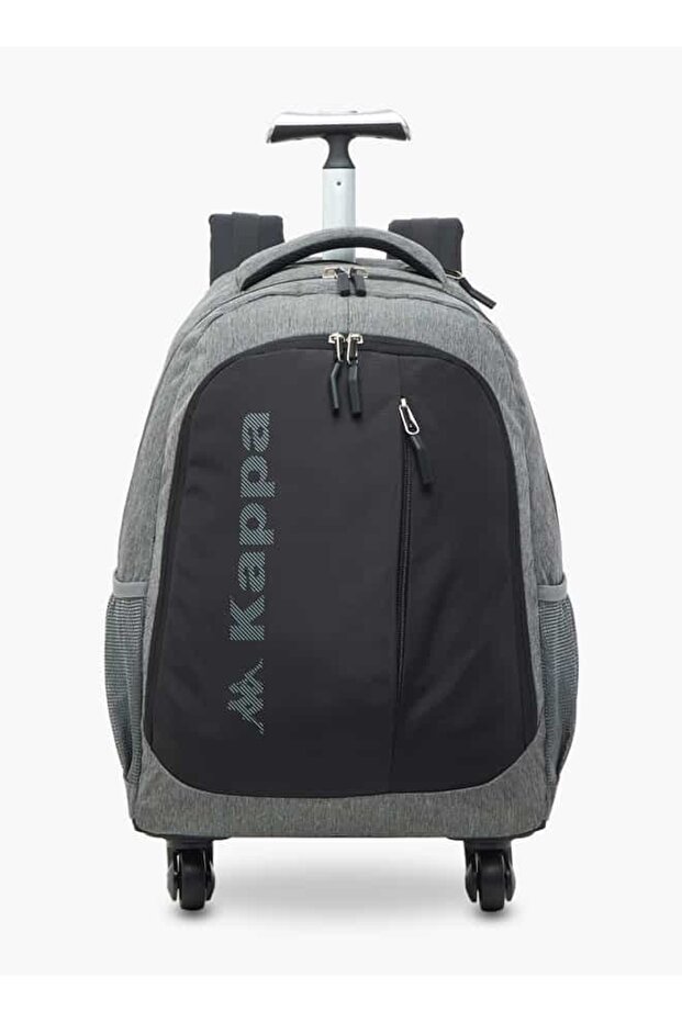 Logo Print Trolley Backpack with Retractable Handle - 48x34x23 cm