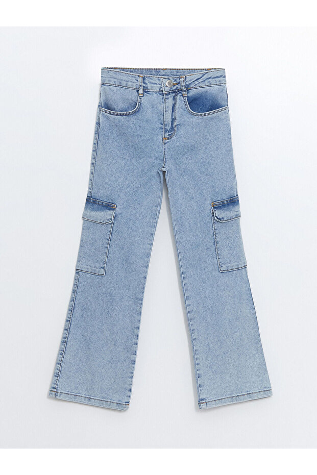Lw - Spanish Leg Girls Cargo Jean Trousers