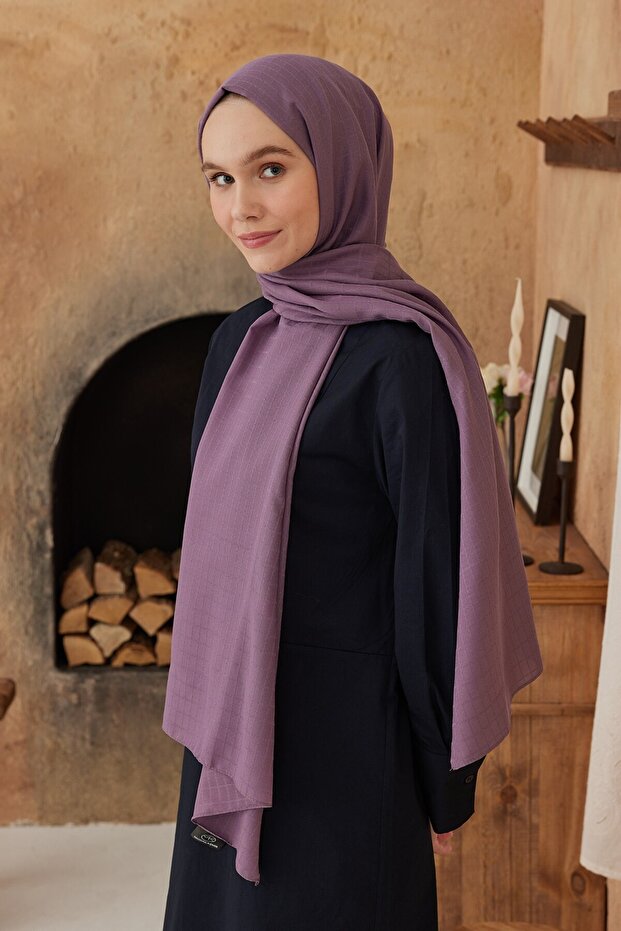 شال بنمط صندوقي من سلسلة جاكار ناعمة - 1