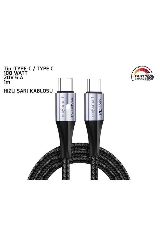 Type-c / Type-c Hızlı Şarj Kablosu (100 watt - 5A) - 2