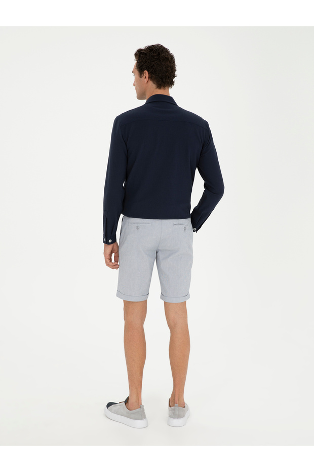 Açık Mavi Regular Fit Beli Bağcıklı Şort 50289150-VR003 - 4