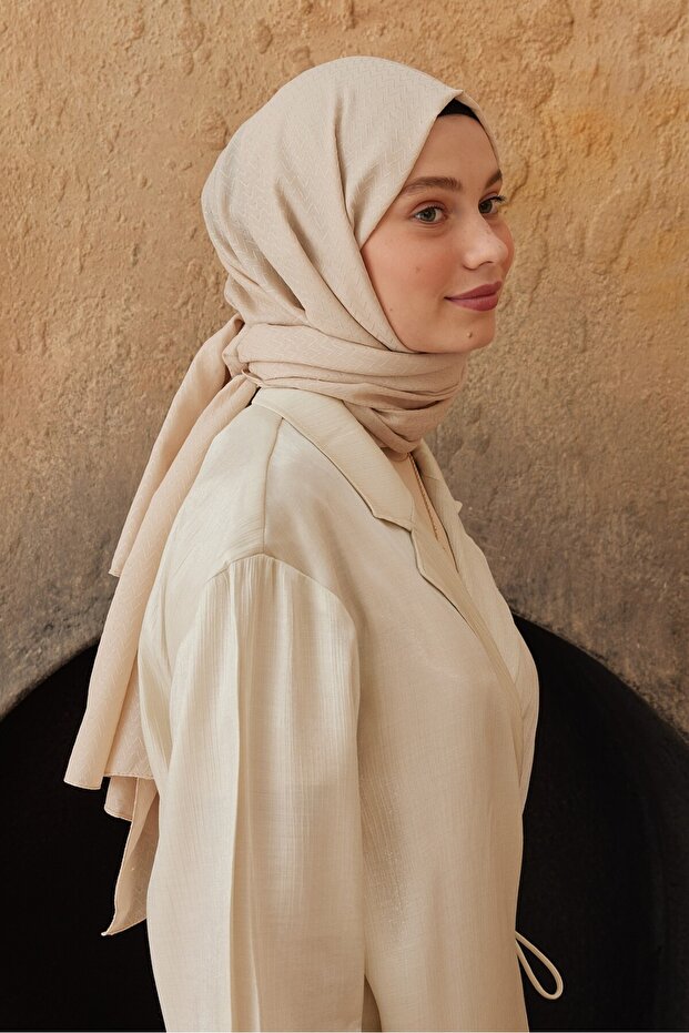 شال بنمط متعرج من سلسلة جاكار ناعمة - 3