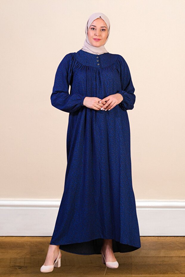 فستان صيفي طويل - نمط متموج - 1