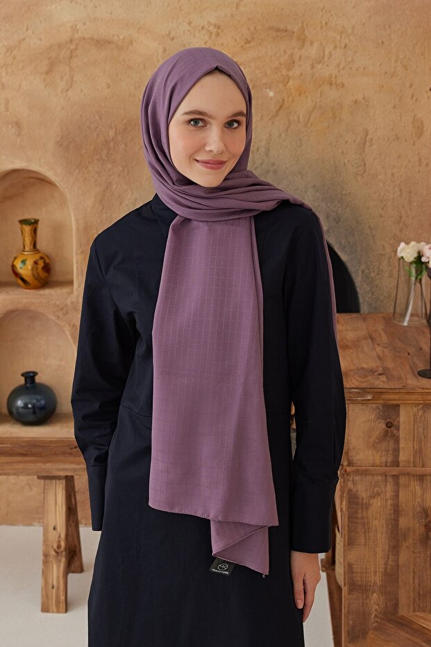 شال بنمط صندوقي من سلسلة جاكار ناعمة - 3