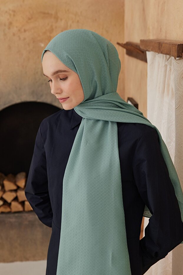 شال بنمط حلقة من سلسلة الجاكار الناعمة - 3