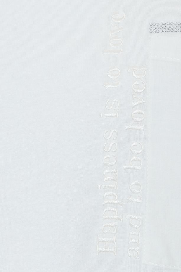 Cepleri Taşlı Tişört - 7