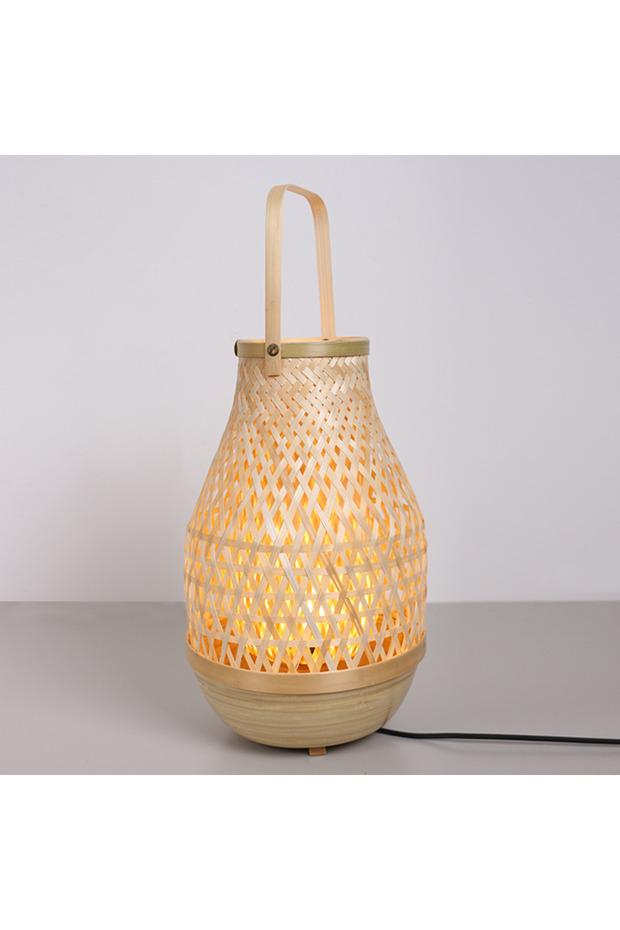 Derya 23x37 cm. Bambu Masa Lambası - 8