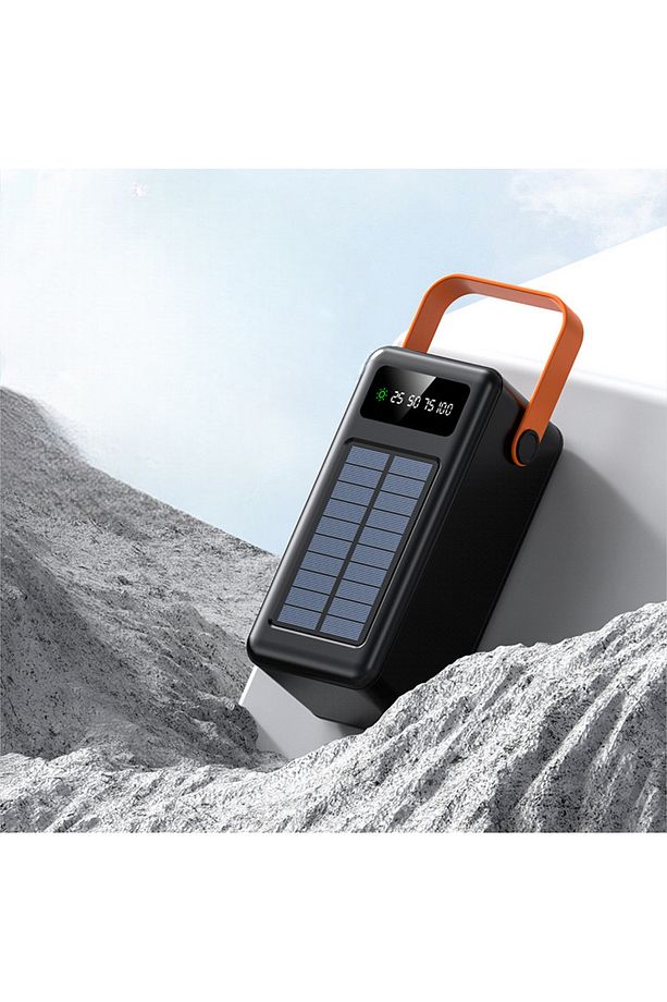80.000 Mah Solar Kamp Işıklı Çoklu Kablolu 4x Usb 1x Type-c 1x Micro 1x Lightning Çıkışlı Powerbank - 2