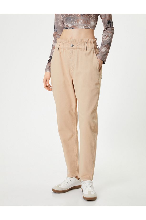 Yüksek Bel Kot Pantolon Baggy Pamuklu - Baggy Jeans - 3