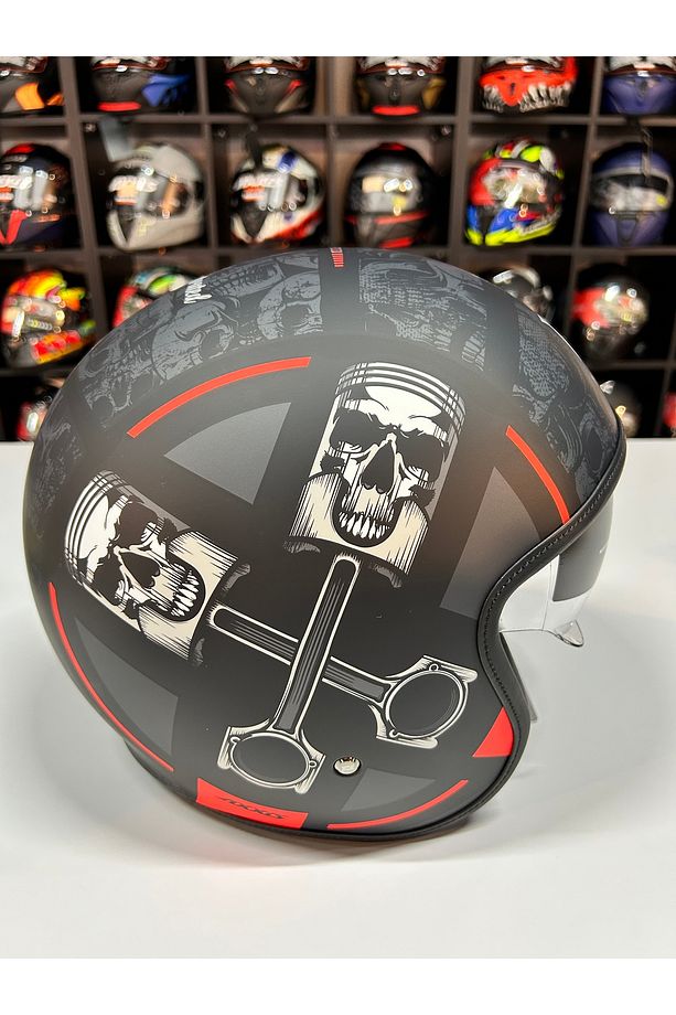 HORNET S SV SKULLS B5 MATT RED - 2