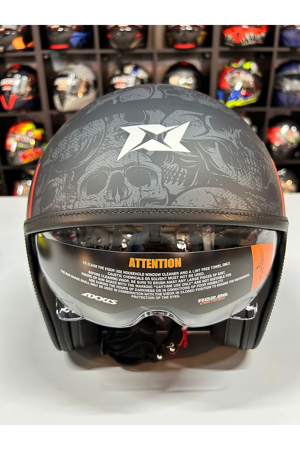HORNET S SV SKULLS B5 MATT RED - 6