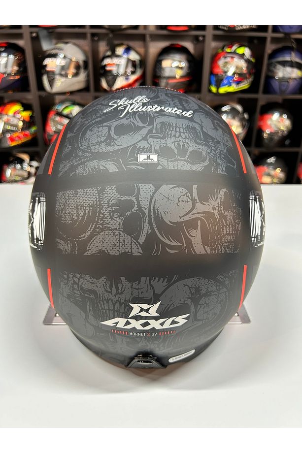 HORNET S SV SKULLS B5 MATT RED - 4