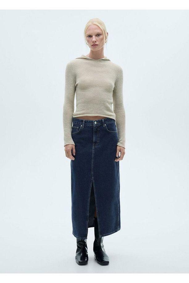 Midi Denim Etek - 2