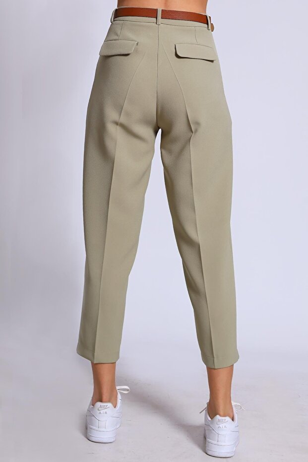 Kemerli Pantolon - 4
