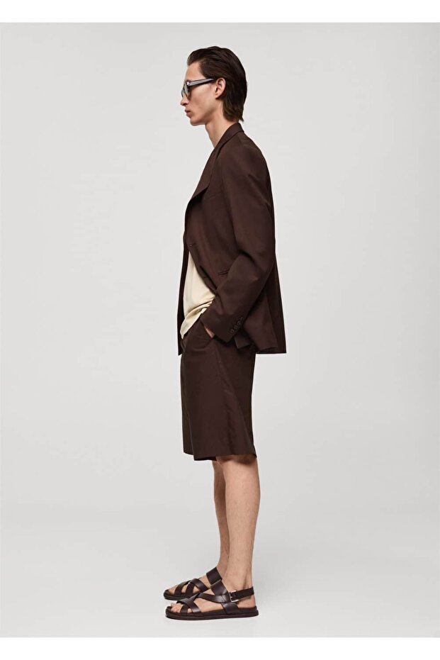 Pensli Rahat Kesim Bermuda Şort - 7