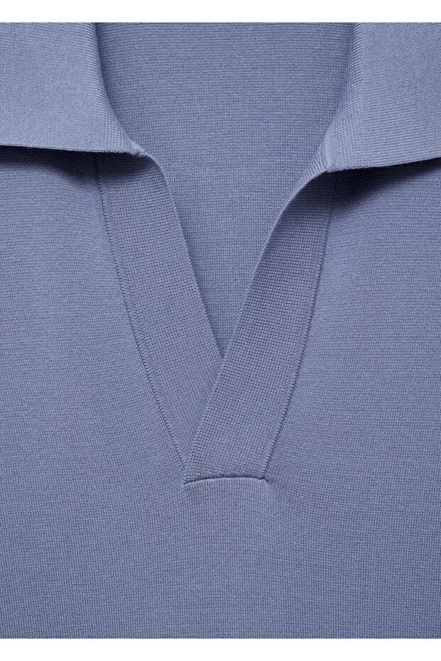 Rahat kesim triko polo gömlek - 7