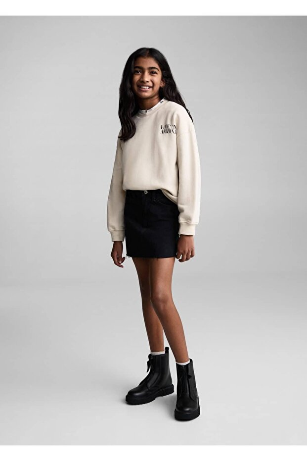 Desenli pamuklu sweatshirt - 2