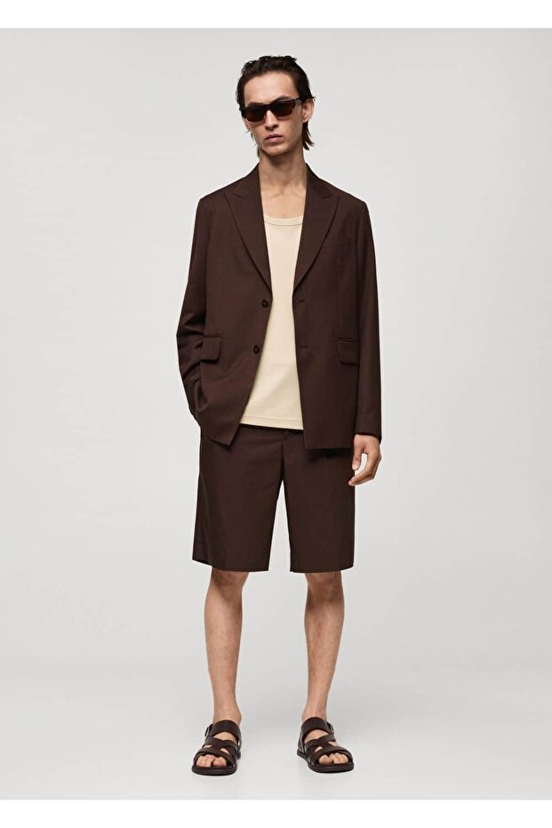 Pensli Rahat Kesim Bermuda Şort - 2