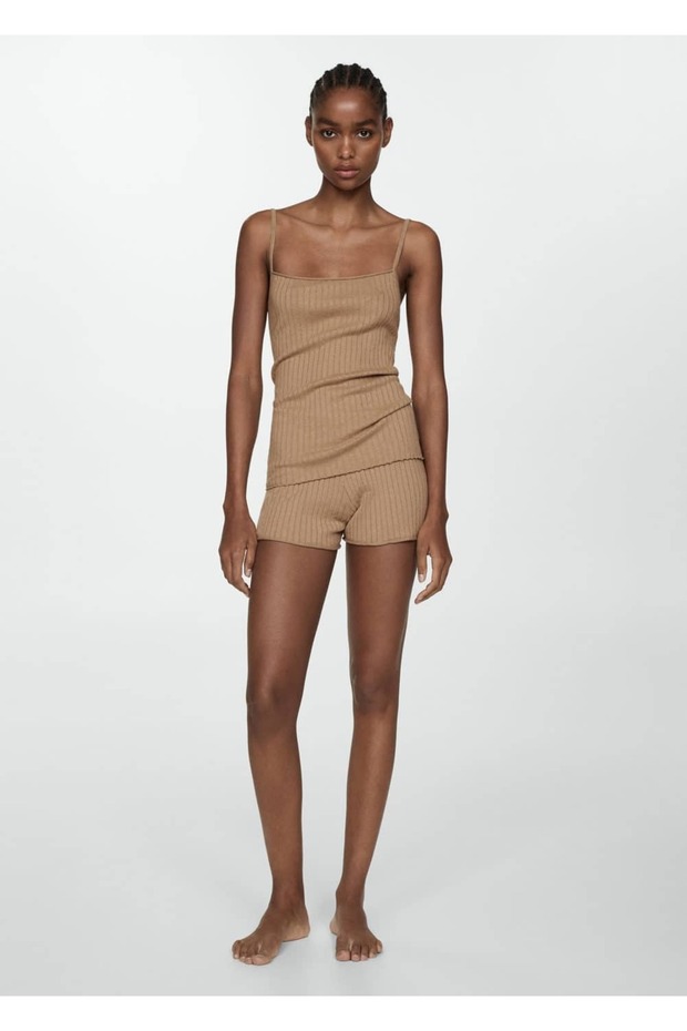 Askılı triko tişört - 2