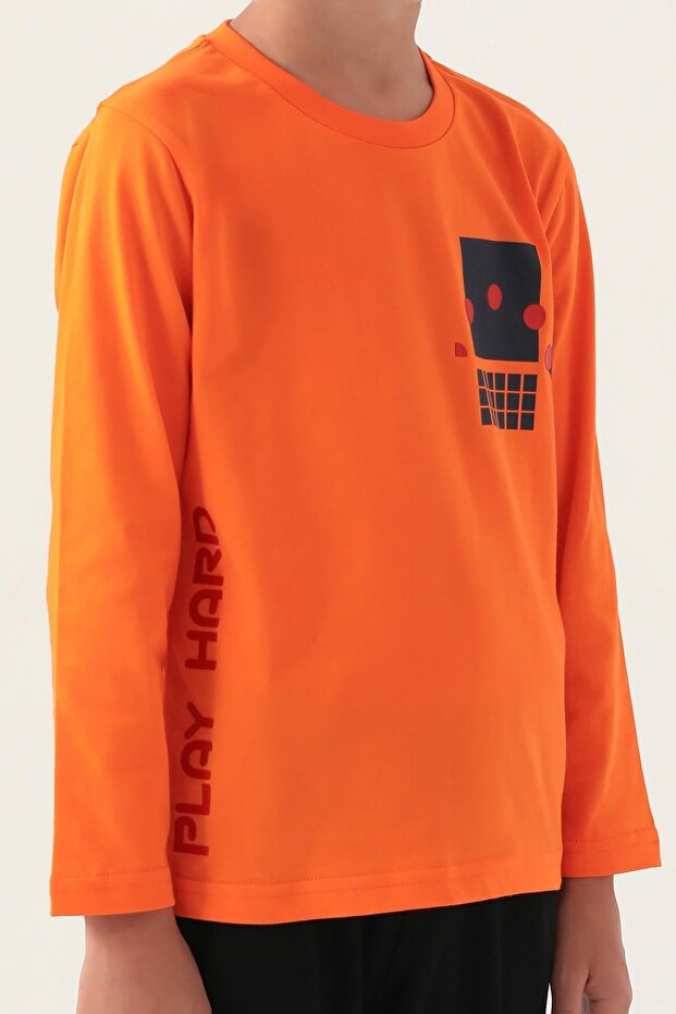 3338 Play Hard Erkek Çocuk Pijama Takımı - 4