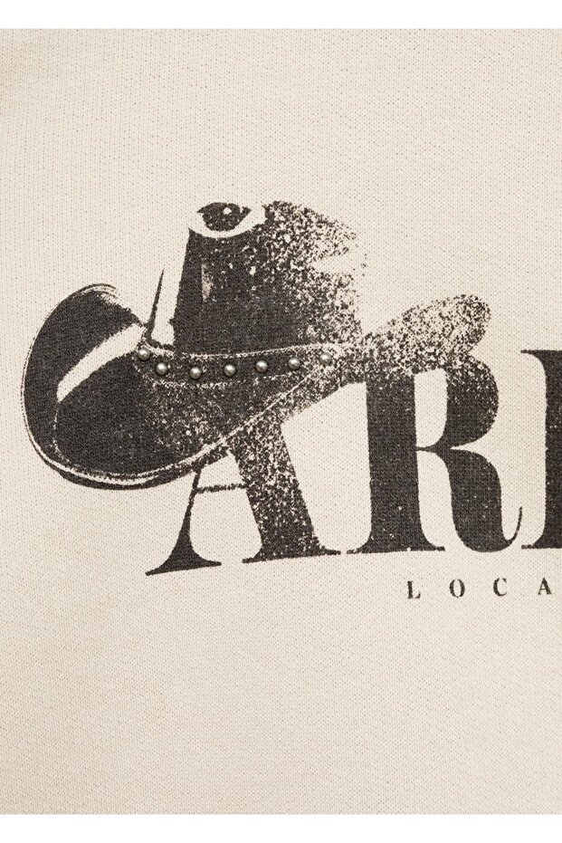 Desenli pamuklu sweatshirt - 7