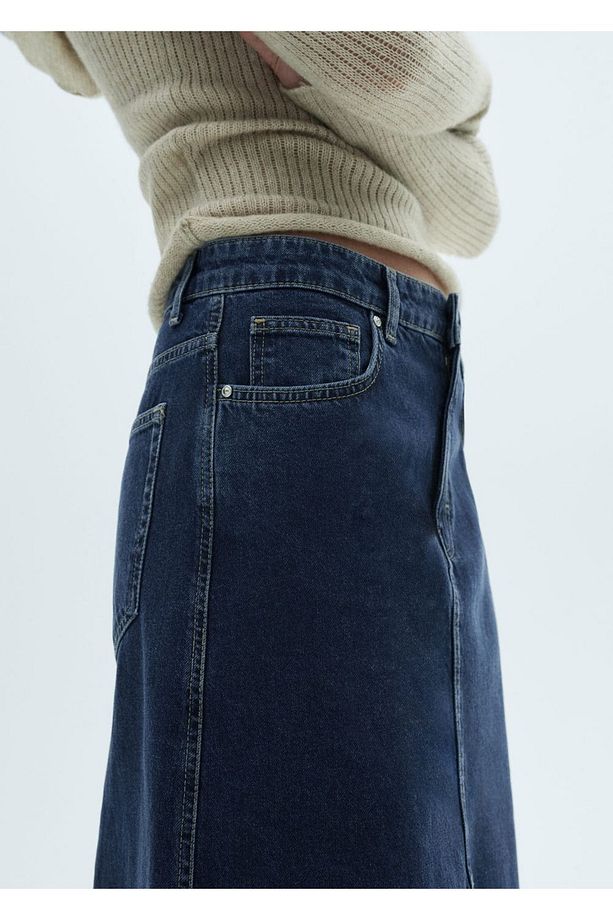 Midi Denim Etek - 7