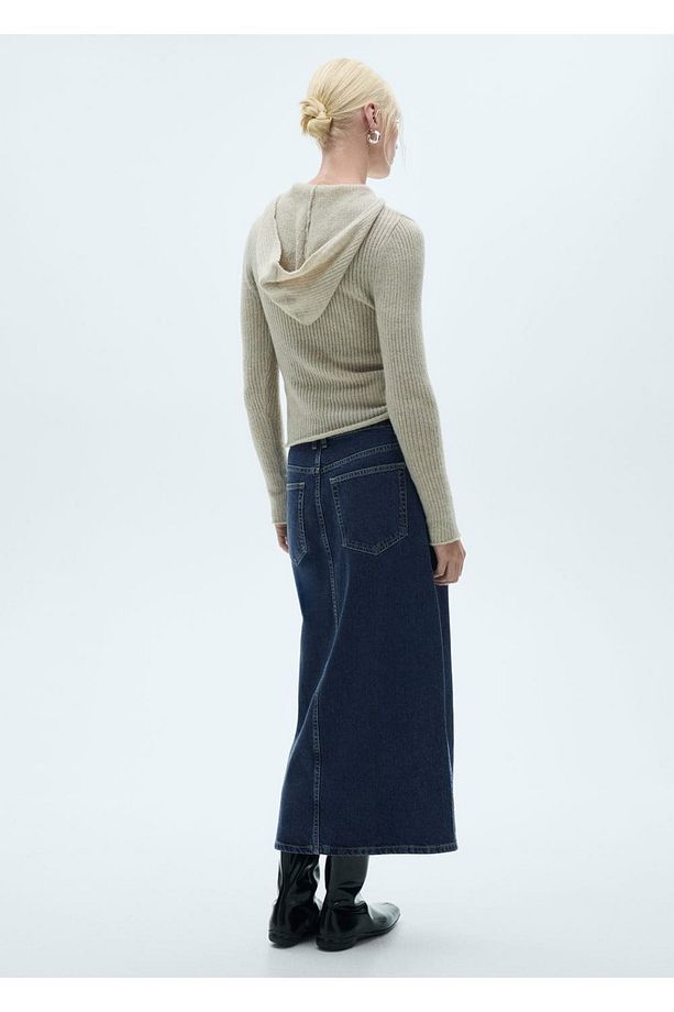 Midi Denim Etek - 4