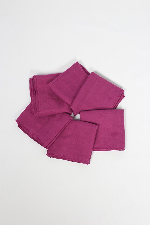 Set of 6 Muslin Mouth Wipes, Shoulder Cloth, Sweat Cloth Double Layer Sewn 35x20 cm - ZTAGIZMENDİLİ2