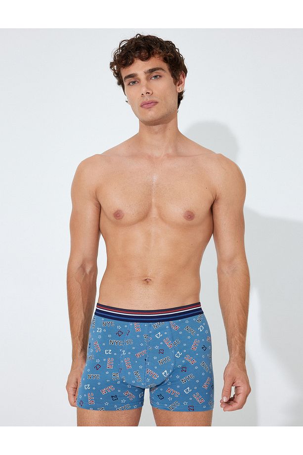 Slogan Baskılı Pamuklu 3'lü Boxer Seti - 2