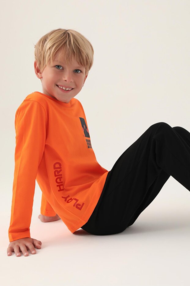 3338 Play Hard Erkek Çocuk Pijama Takımı - 2