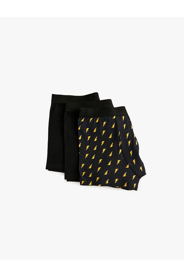 3'lü Boxer Seti Basic ve Baskılı Pamuklu - 2