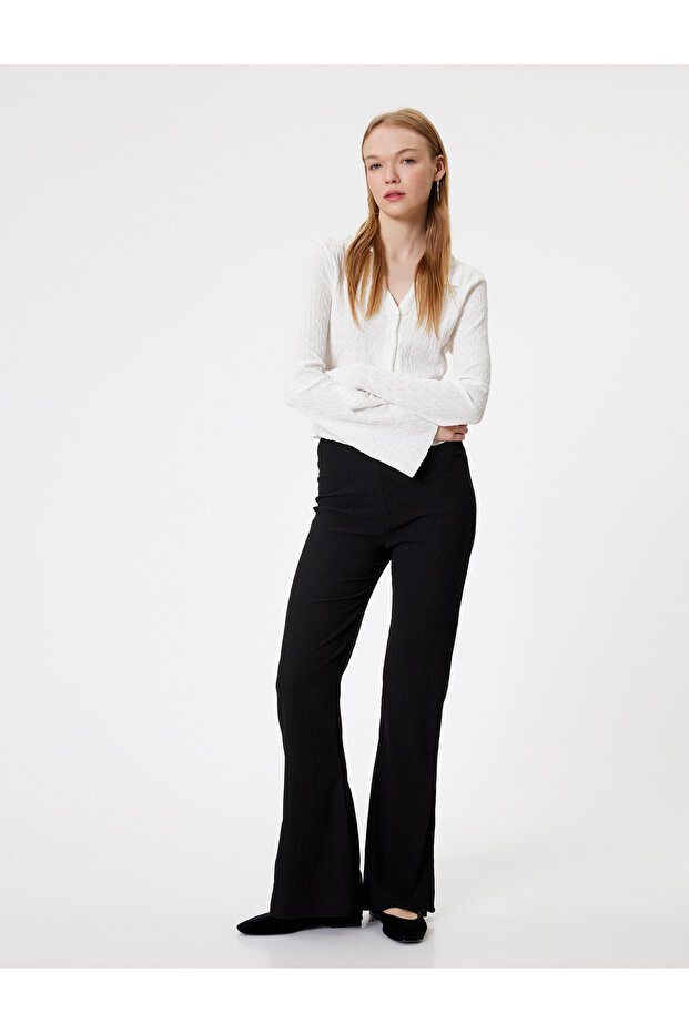 Spanish Leg Leggings Pants High Waist Skinny Fit
