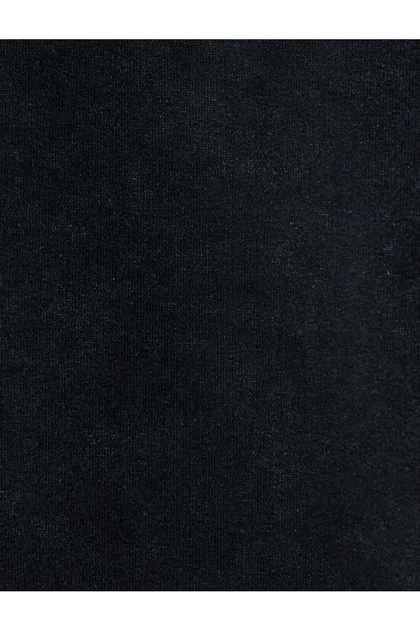 Kapşonlu Sweatshirt Slogan Işlemeli Basic Yıkamalı Pamuk Karışımlı - 6