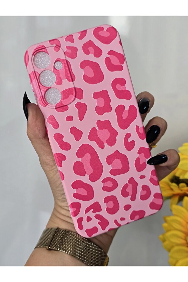 Samsung Galaxy A24 Compatible Velvet Inside Launch Leopard Printed Case - 3