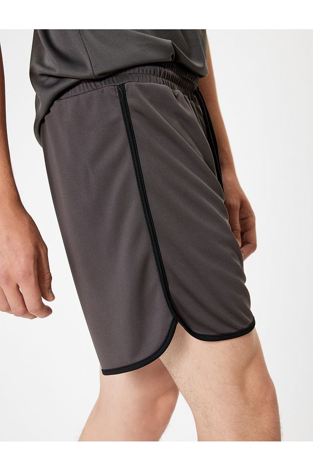 Spor Şort Oversize Beli Bağcıklı Kısa Biyeli - 5