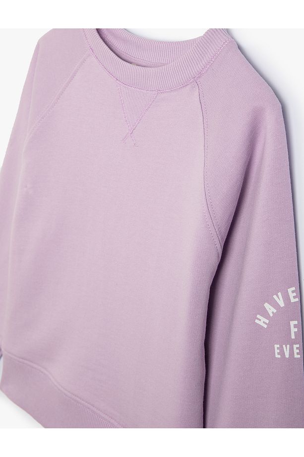 2'li Şort Sweatshirt Slogan Baskı Detaylı Pamuklu - 6