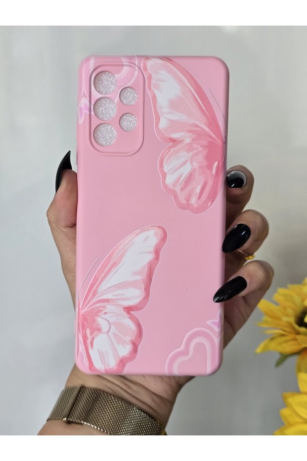 Samsung Galaxy A32 Compatible Velvet Inside Launch Butterfly Printed Case