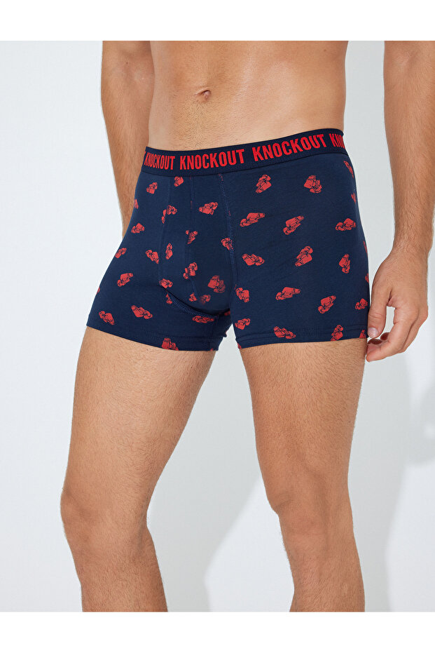 Baskılı Pamuklu 3'lü Boxer Seti - 3