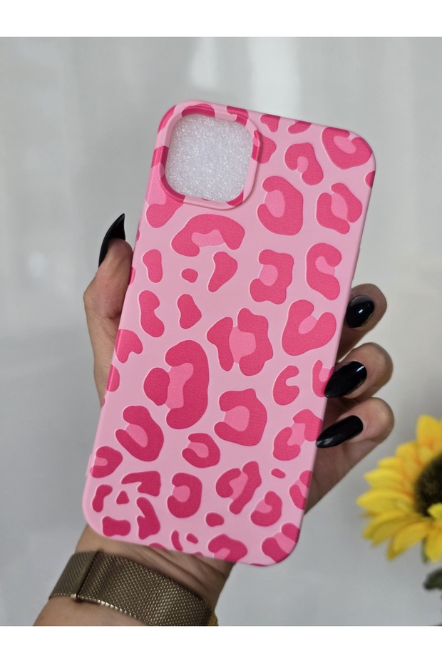 حافظة هاتف آيفون 14 بلس / 15 بلس متوافقة مع طباعة الفهد من الداخل - 2