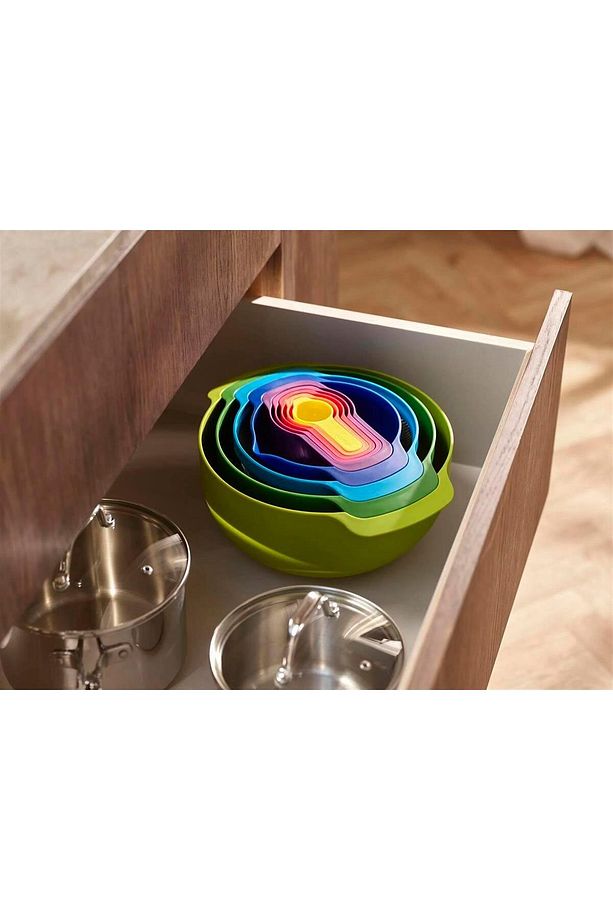 Nest 9 Plus Karıştırma Kase Seti - Çok Renkli - 6
