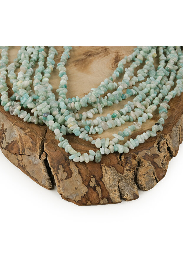 حجر الأمازونيت - سلسلة طبيعية مكسورة - 2