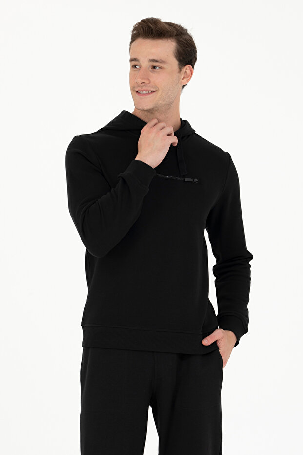 Men's Black Sweatshirt 50276407 -Vr046