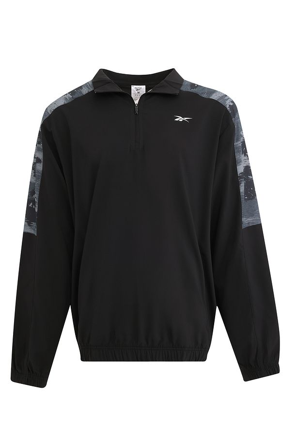 TRAIN CAMO 1/4 ZIP Siyah Erkek Eşofman Üstü - 7