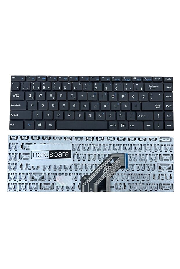 Casper ile Uyumlu Nirvana C350.4000-4C00B Notebook Klavye Siyah Delete Tuşlu Versiyon TR - 1