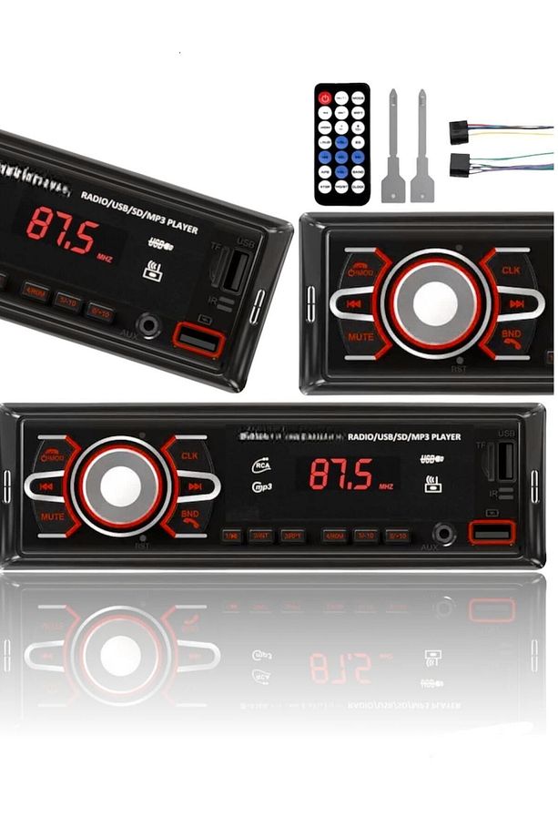 Sn-606 Çift Usb'li Bluetooth Oto Teyp Araba Teyibi Kumandalı Oto Teyip Mp3 Çalar Amfi Çıkışlı - 3