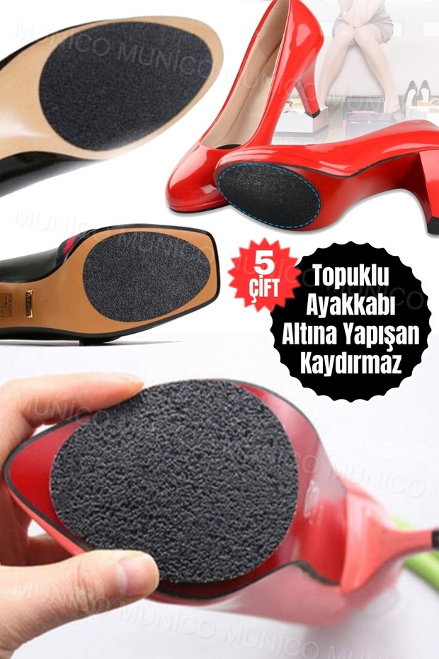 High Heel Anti-Slip Pads - 5 Pairs Self-Adhesive Design Minimizing Drop Risk - 6